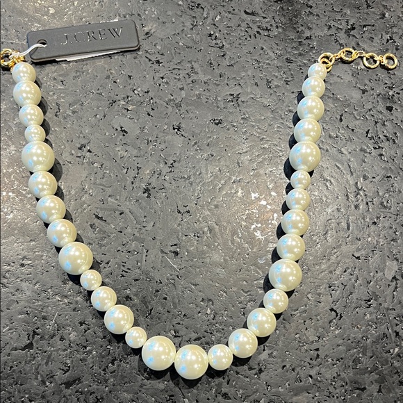 J. Crew Jewelry - J. Crew White and Gold Pearl Beaded Necklace